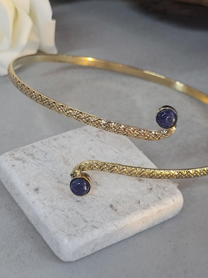 Brass arm cuff / Adjustable upper arm bracelet/ Gift idea