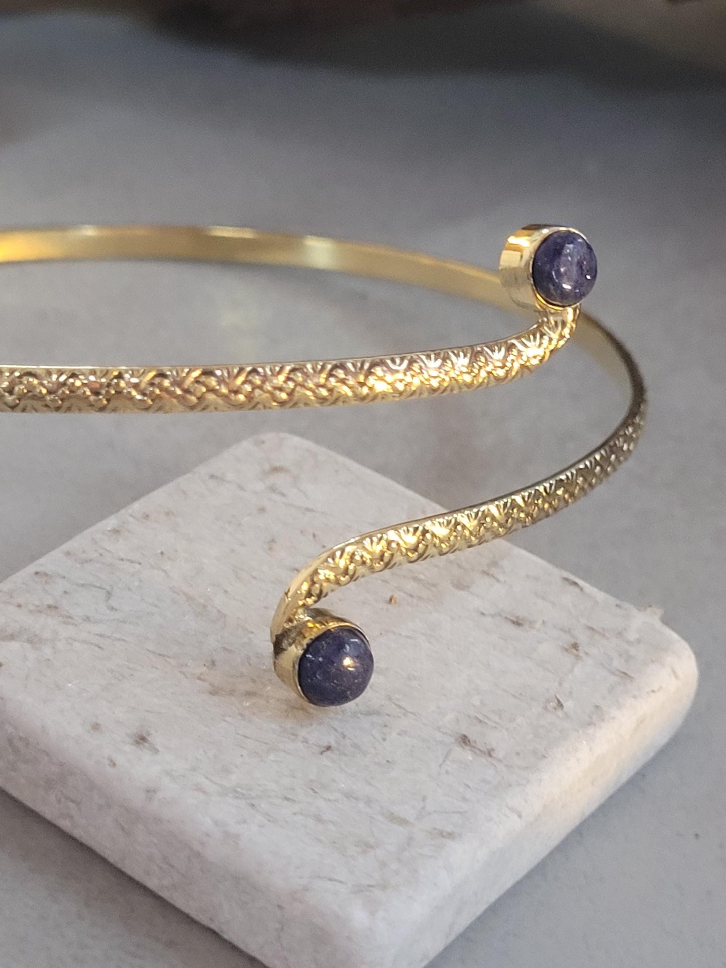 Brass arm cuff / Adjustable upper arm bracelet/ Gift idea