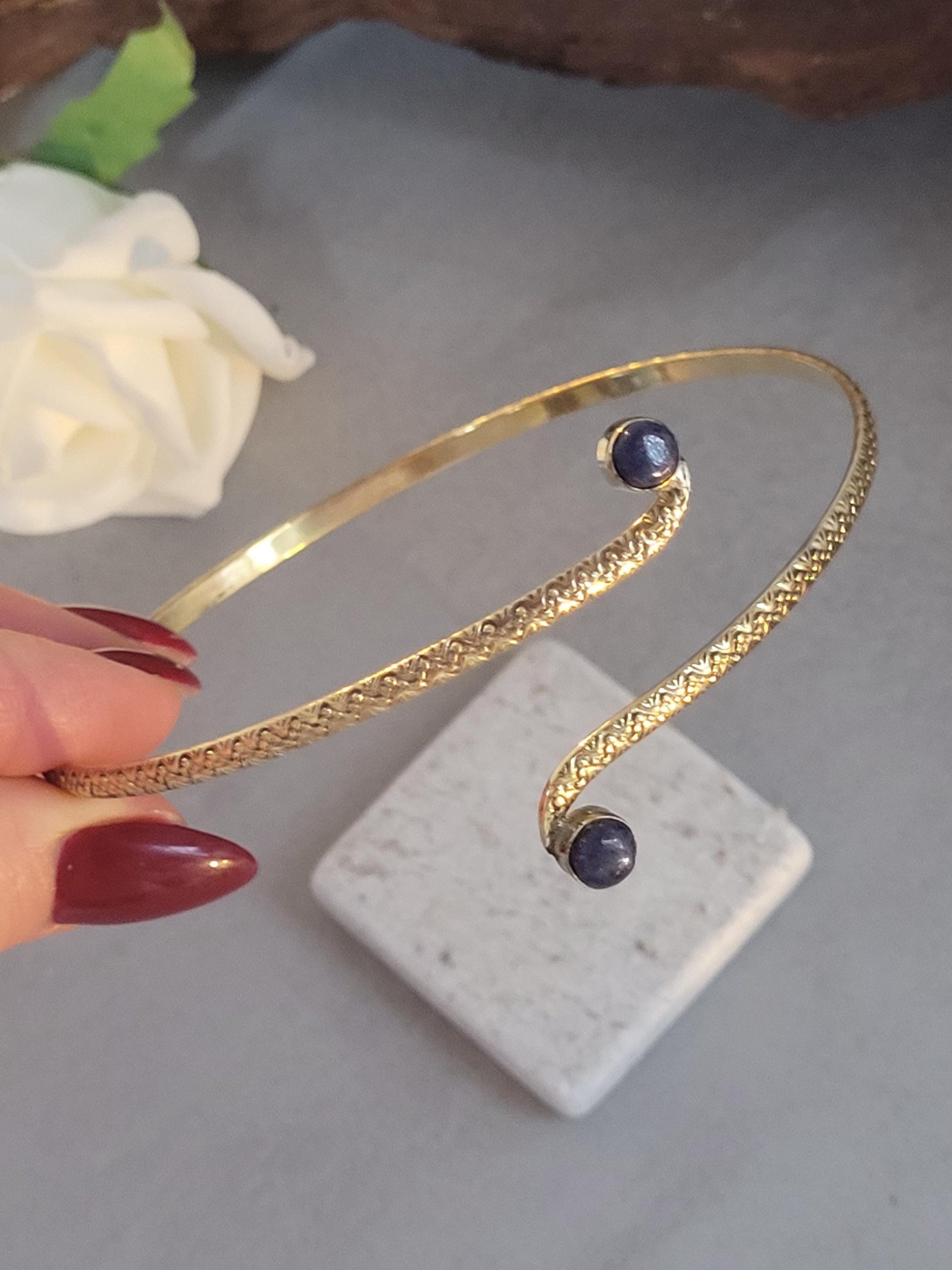 Brass arm cuff / Adjustable upper arm bracelet/ Gift idea