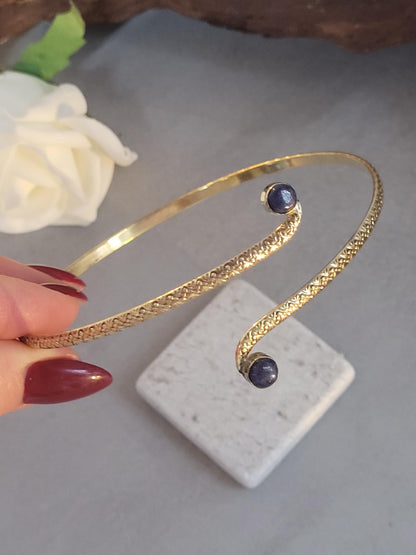 Brass arm cuff / Adjustable upper arm bracelet/ Gift idea