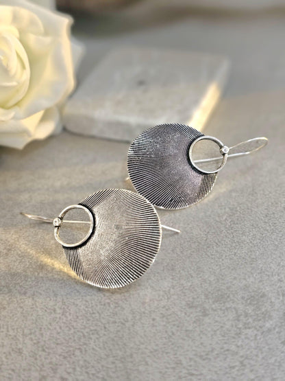 Silver plated boho earrings / Gift for her / Hypoallergenic nickel free jewelry