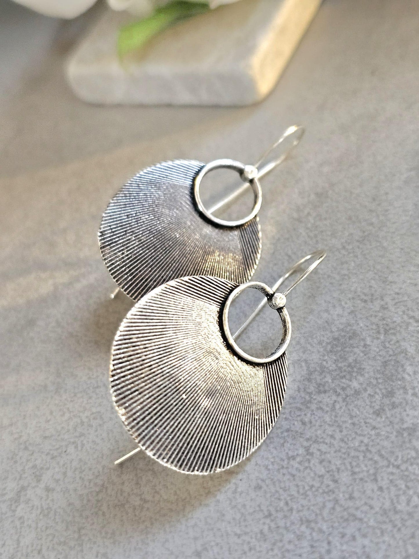 Silver plated boho earrings / Gift for her / Hypoallergenic nickel free jewelry