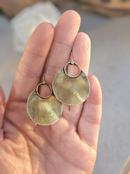 Brass boho earrings / Gift for her / Hypoallergenic nickel free jewelry