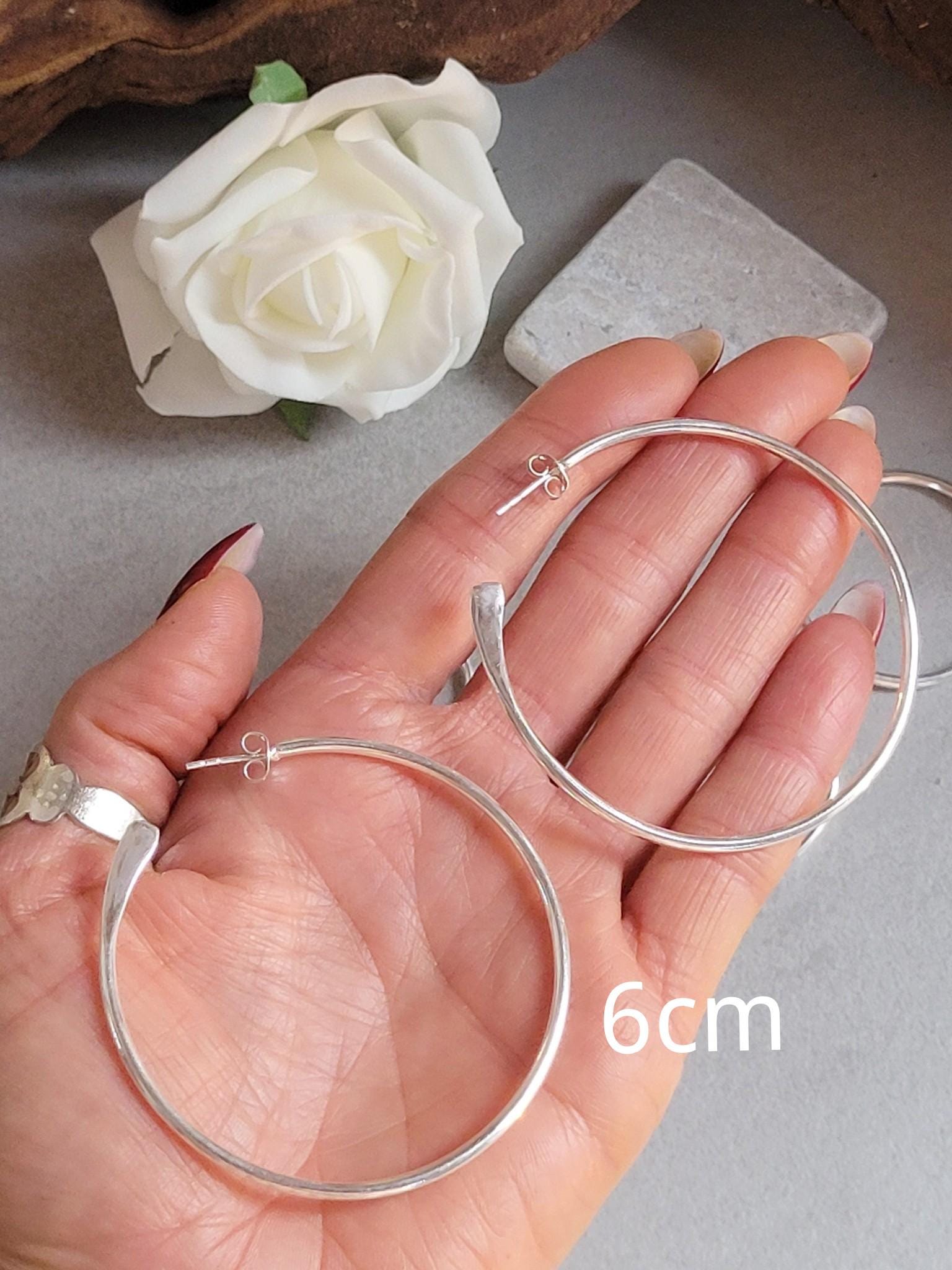 Silver plated hoops / Hypoallergenic nickel free jewelry / Simple hoops