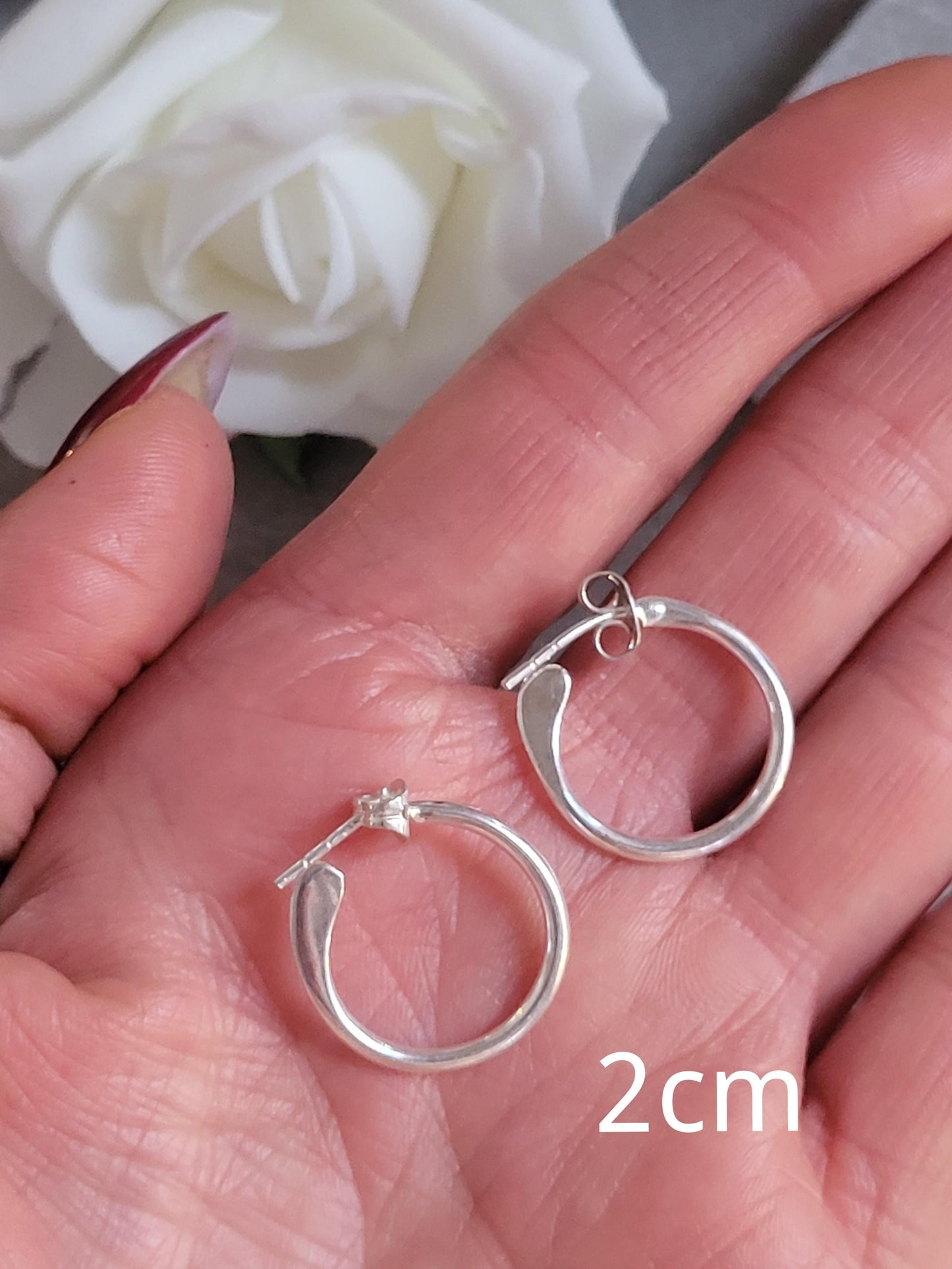 Silver plated hoops / Hypoallergenic nickel free jewelry / Simple hoops