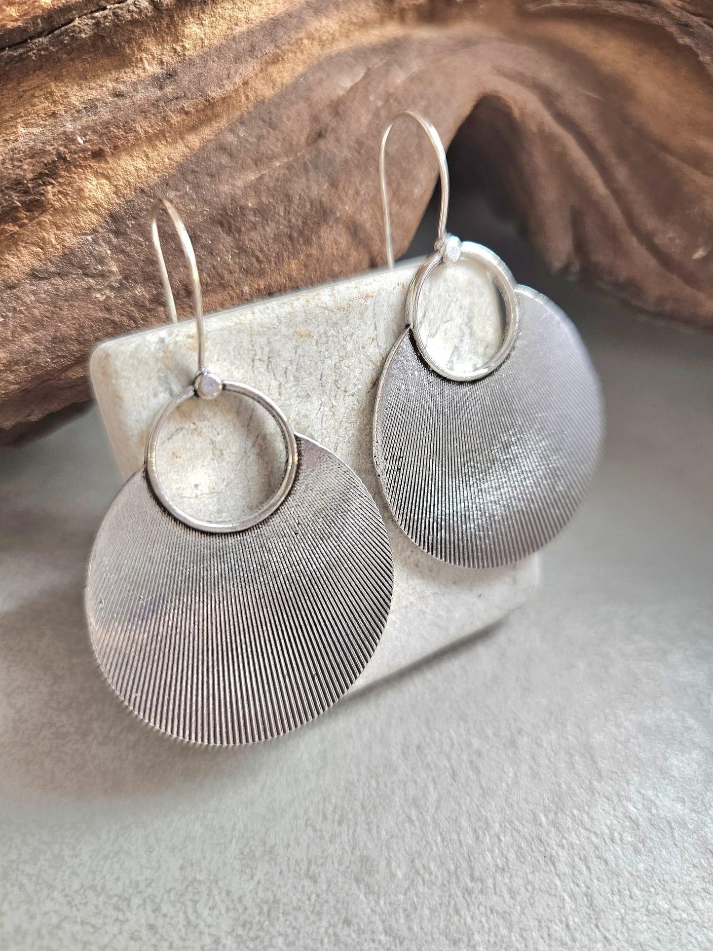Silver plated boho earrings / Gift for her / Hypoallergenic nickel free jewelry / Bohemian