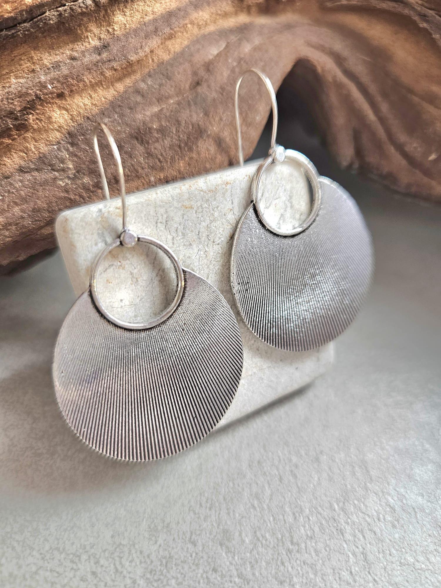 Silver plated boho earrings / Gift for her / Hypoallergenic nickel free jewelry / Bohemian
