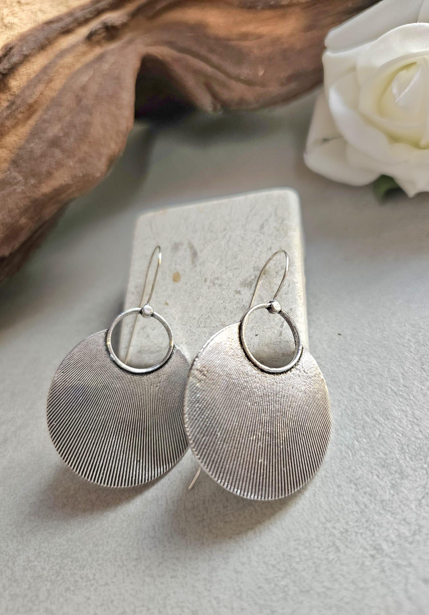 Silver plated boho earrings / Gift for her / Hypoallergenic nickel free jewelry / Bohemian
