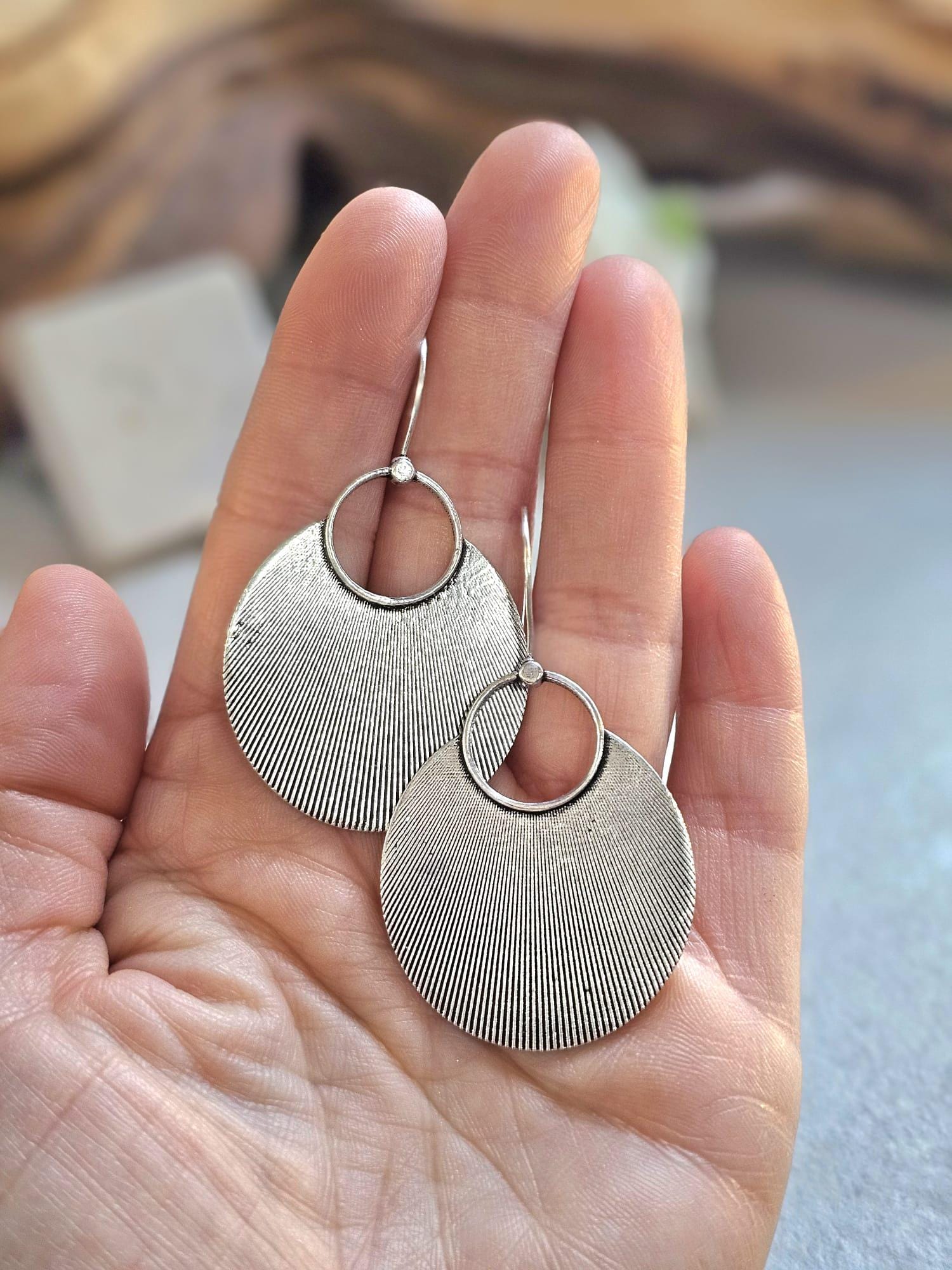 Silver plated boho earrings / Gift for her / Hypoallergenic nickel free jewelry / Bohemian