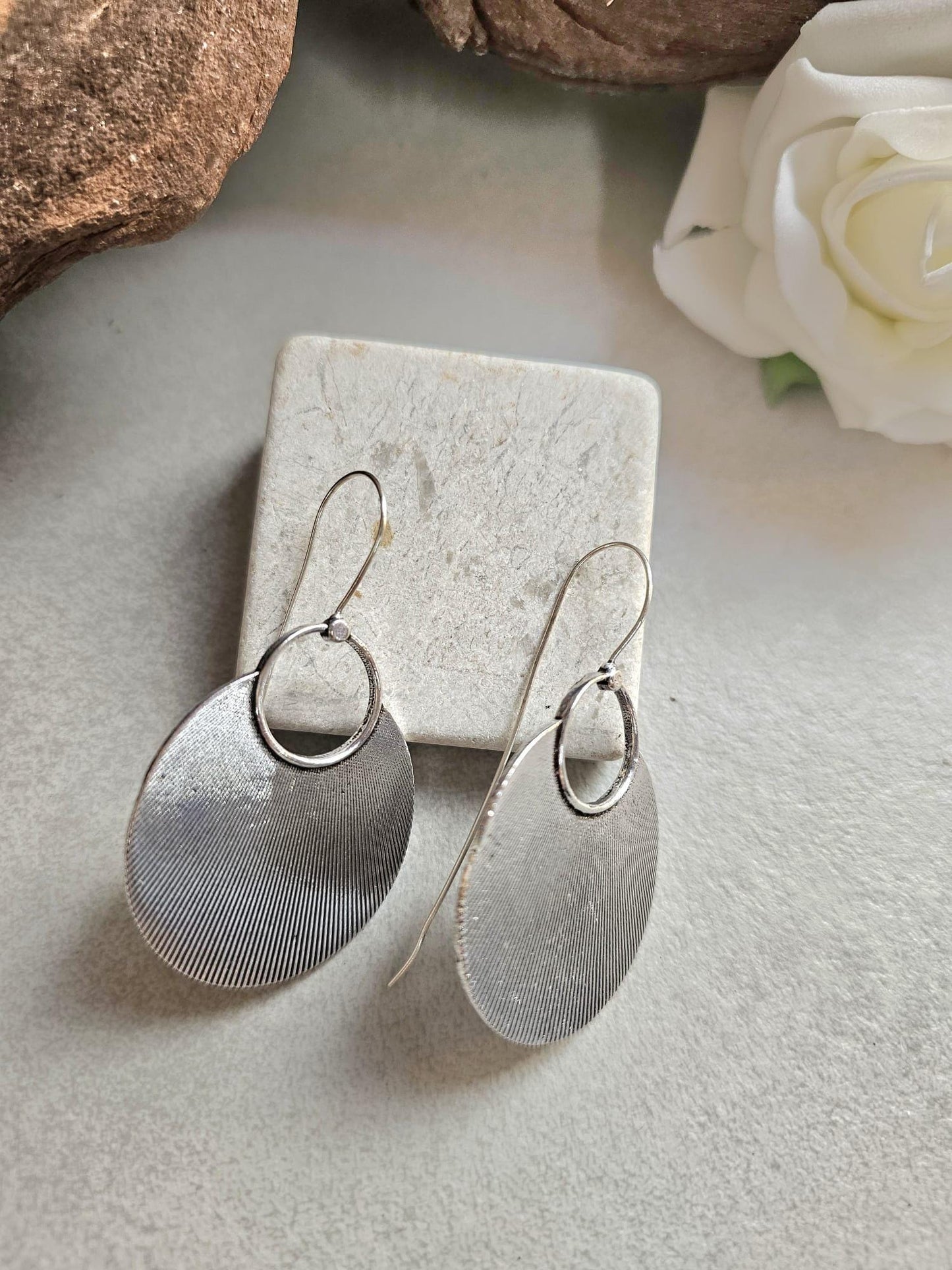 Silver plated boho earrings / Gift for her / Hypoallergenic nickel free jewelry / Bohemian