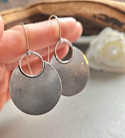 Silver plated boho earrings / Gift for her / Hypoallergenic nickel free jewelry / Bohemian