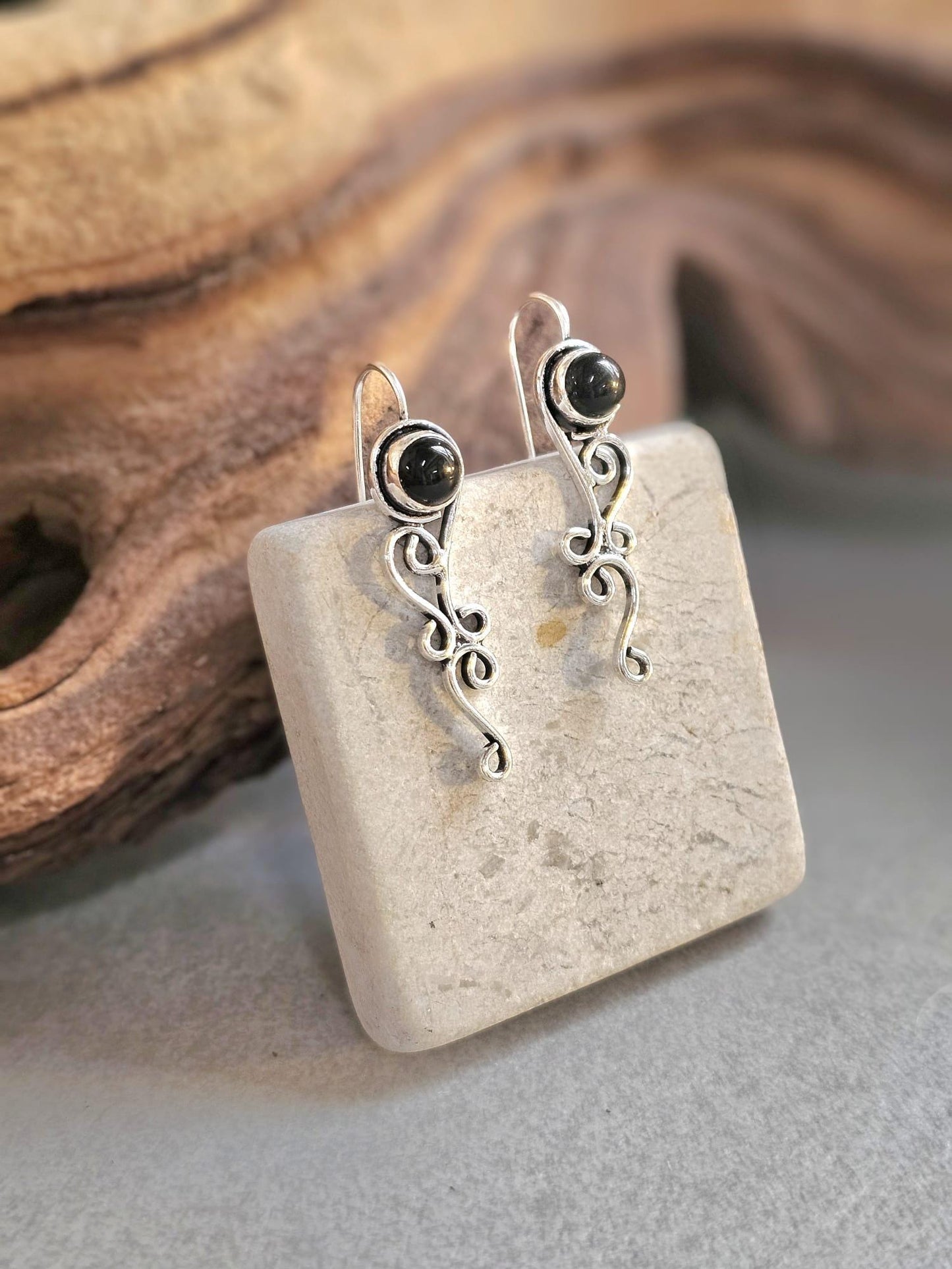 Silver plated boho earrings / Gift for her / wedding jewelry