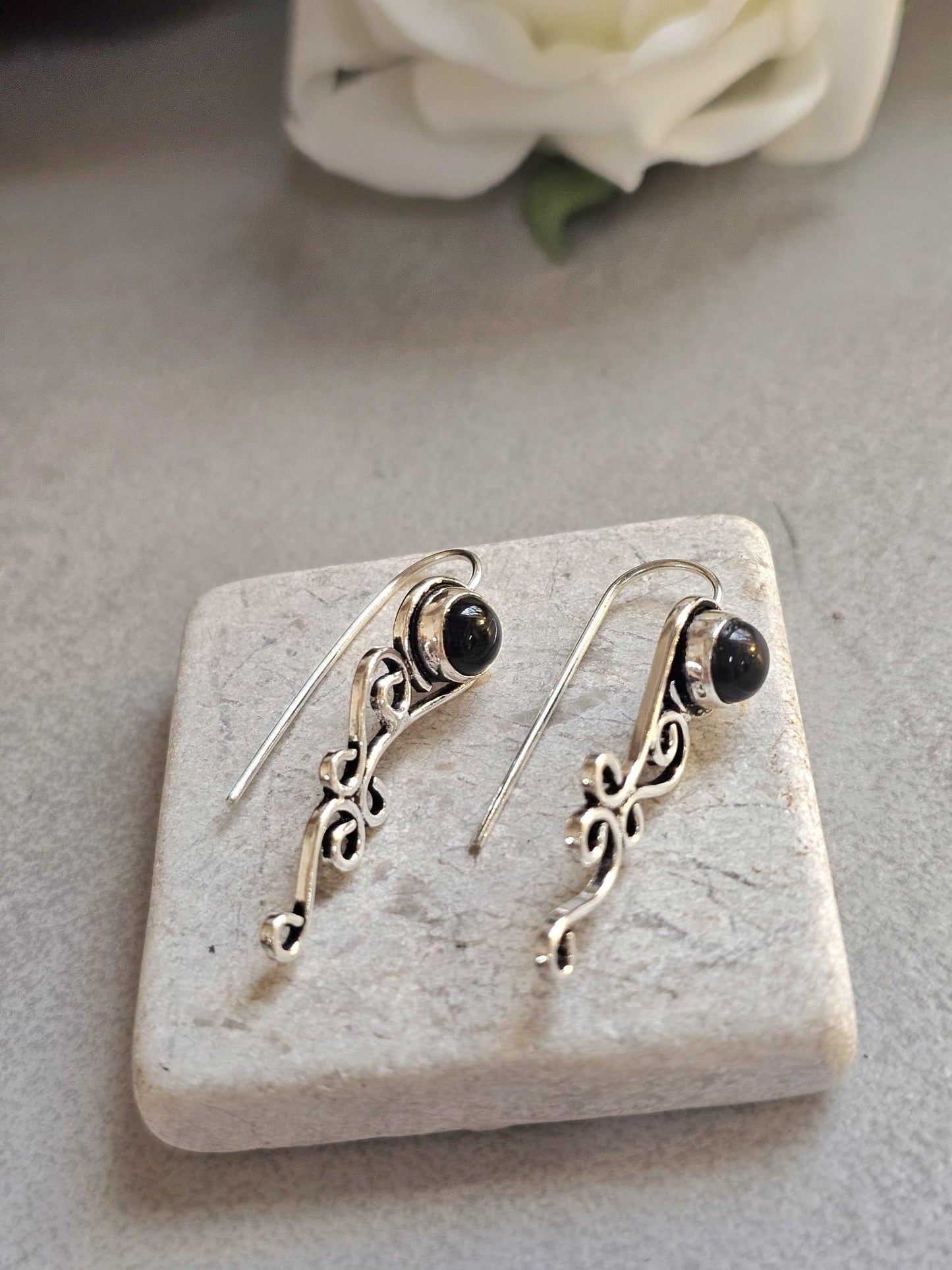 Silver plated boho earrings / Gift for her / wedding jewelry