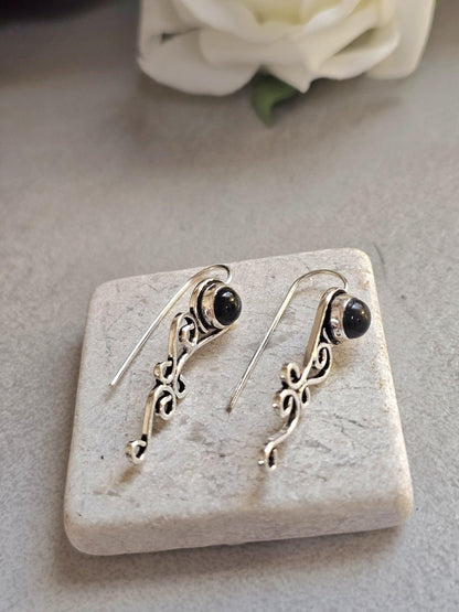 Silver plated boho earrings / Gift for her / wedding jewelry