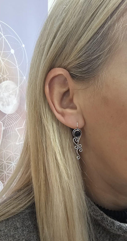 Silver plated boho earrings / Gift for her / wedding jewelry