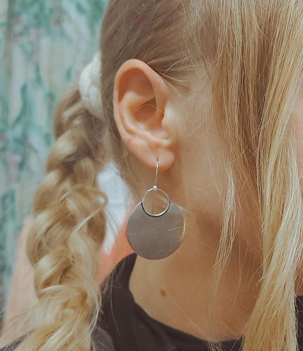 Silver plated boho earrings / Gift for her / Hypoallergenic nickel free jewelry / Bohemian