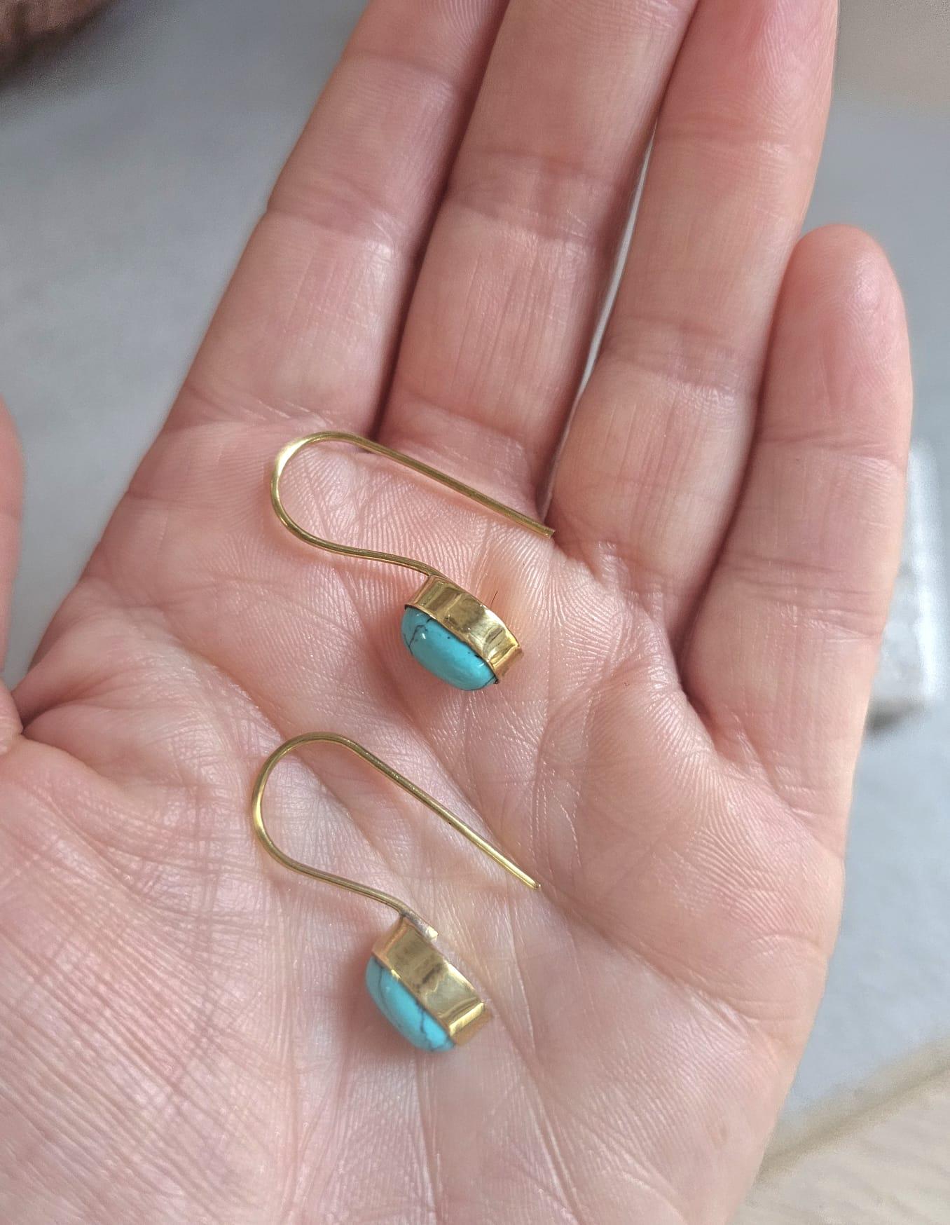 Silver plated dangle earrings / Gift for her / Minimalist jewelry
