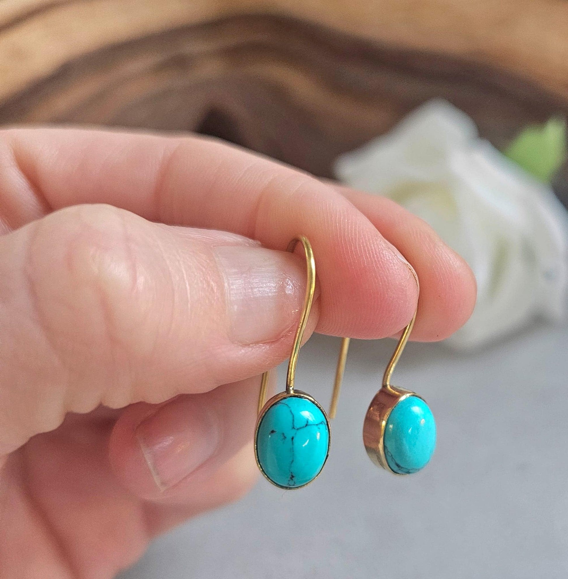 Silver plated dangle earrings / Gift for her / Minimalist jewelry
