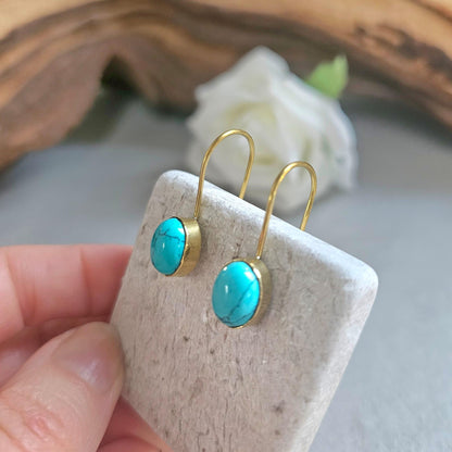 Silver plated dangle earrings / Gift for her / Minimalist jewelry