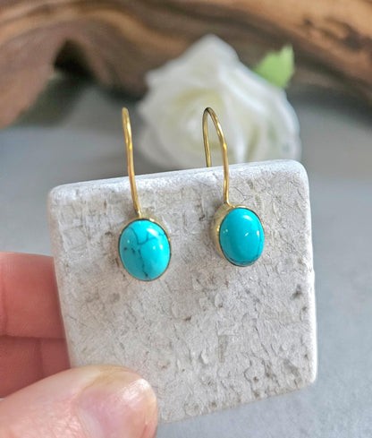 Silver plated dangle earrings / Gift for her / Minimalist jewelry