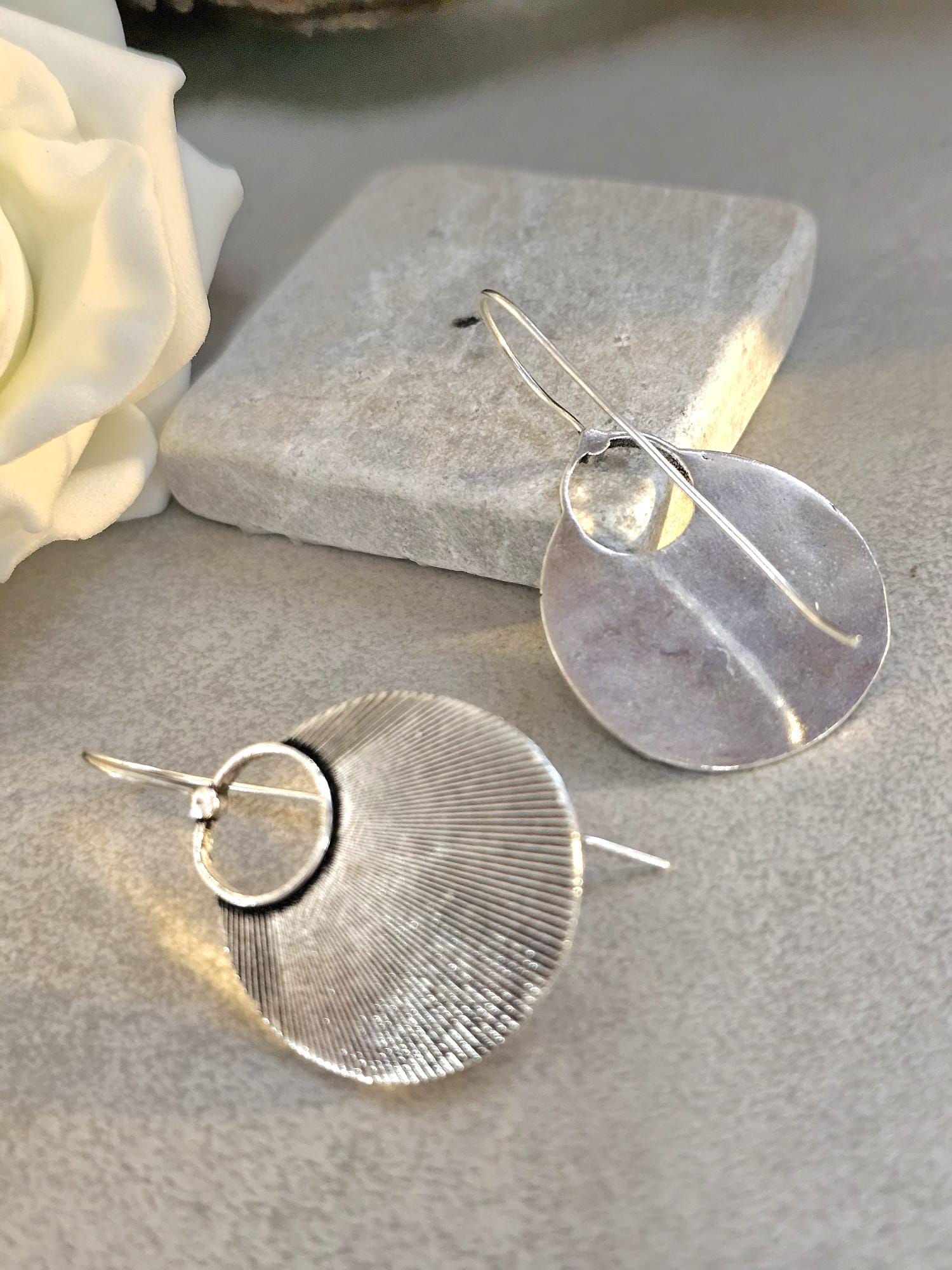 Silver plated boho earrings / Gift for her / Hypoallergenic nickel free jewelry