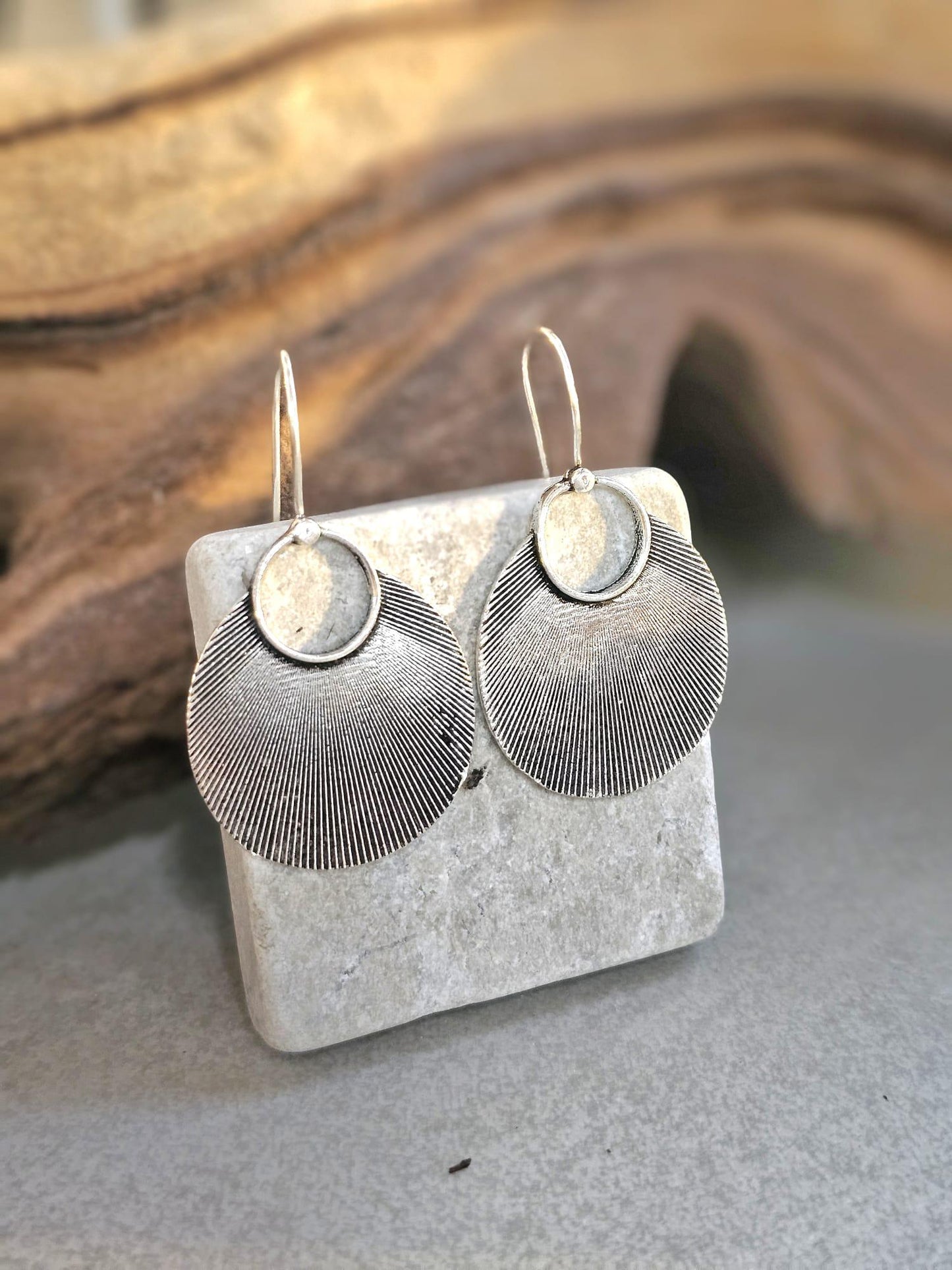 Silver plated boho earrings / Gift for her / Hypoallergenic nickel free jewelry