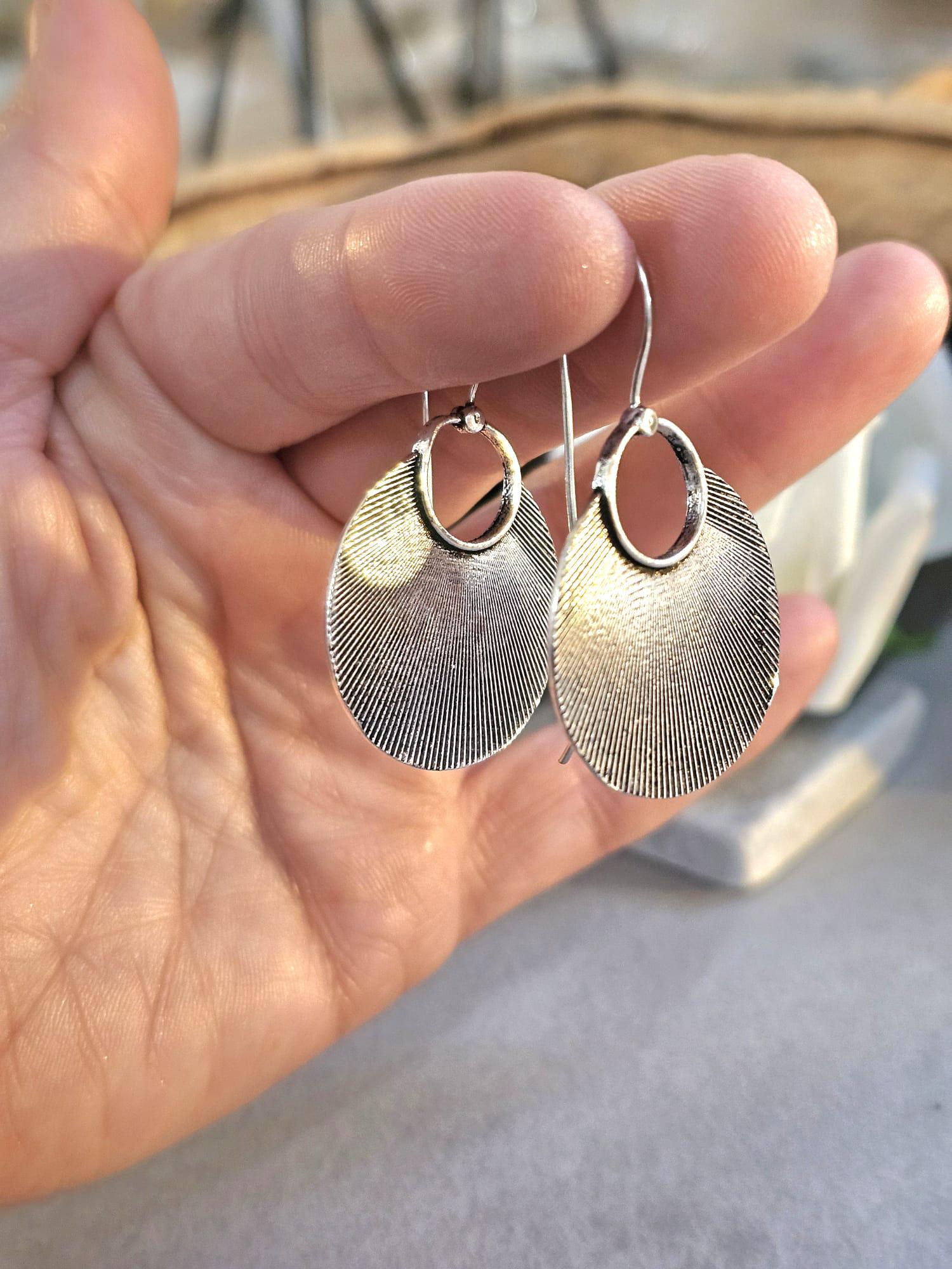 Silver plated boho earrings / Gift for her / Hypoallergenic nickel free jewelry