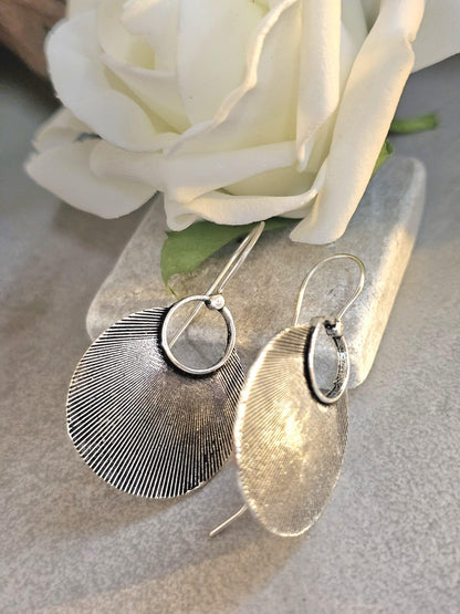 Silver plated boho earrings / Gift for her / Hypoallergenic nickel free jewelry