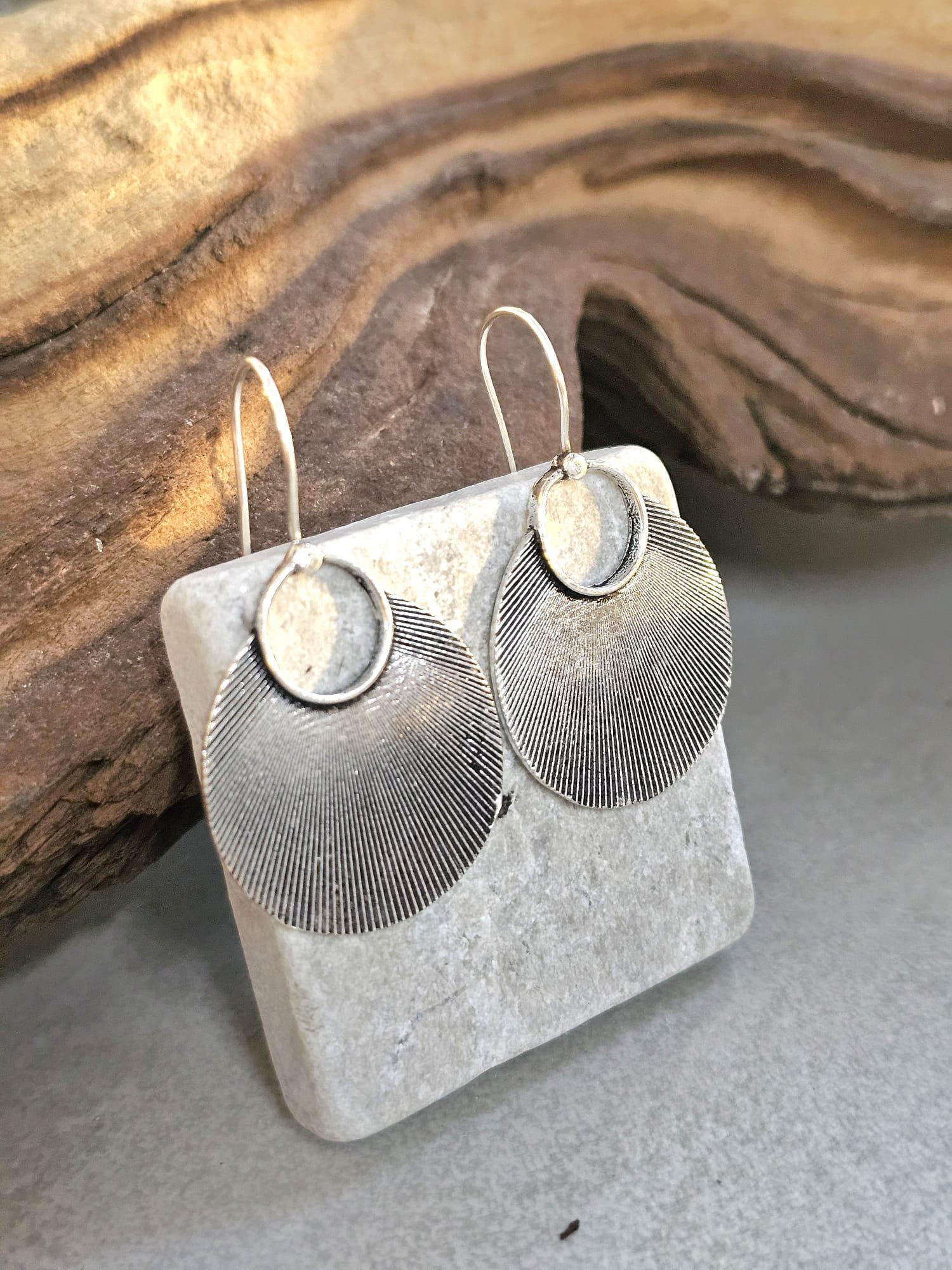Silver plated boho earrings / Gift for her / Hypoallergenic nickel free jewelry