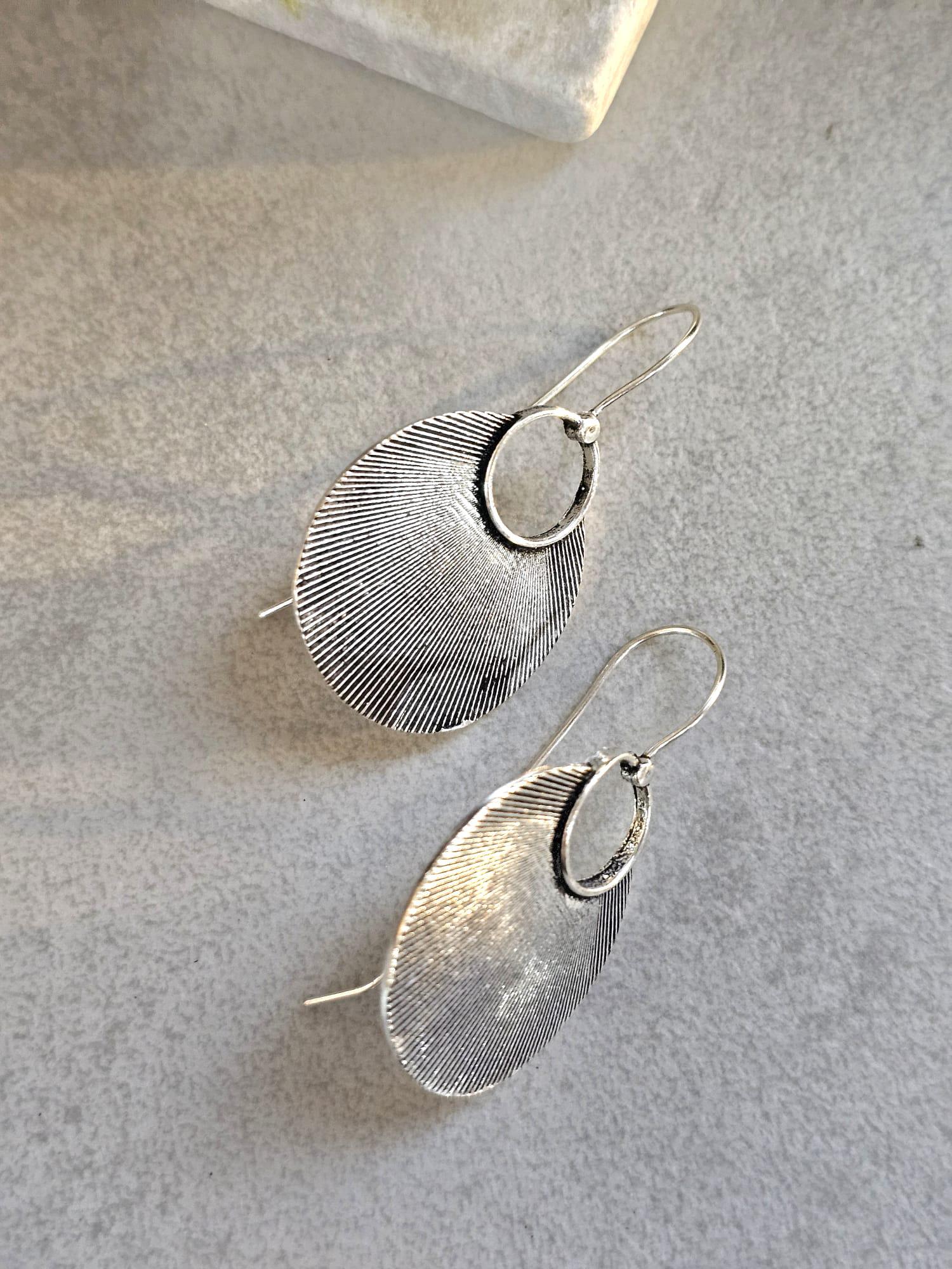 Silver plated boho earrings / Gift for her / Hypoallergenic nickel free jewelry