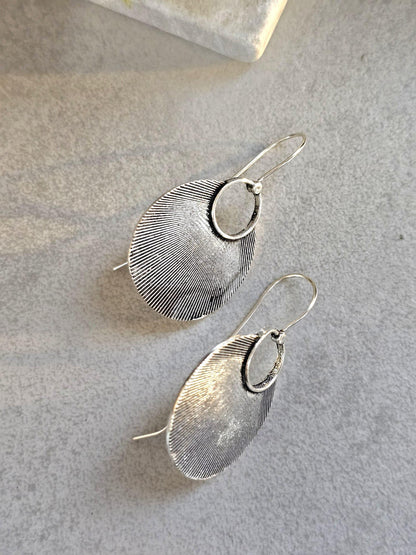 Silver plated boho earrings / Gift for her / Hypoallergenic nickel free jewelry