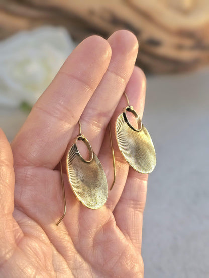 Brass boho earrings / Gift for her / Hypoallergenic nickel free jewelry