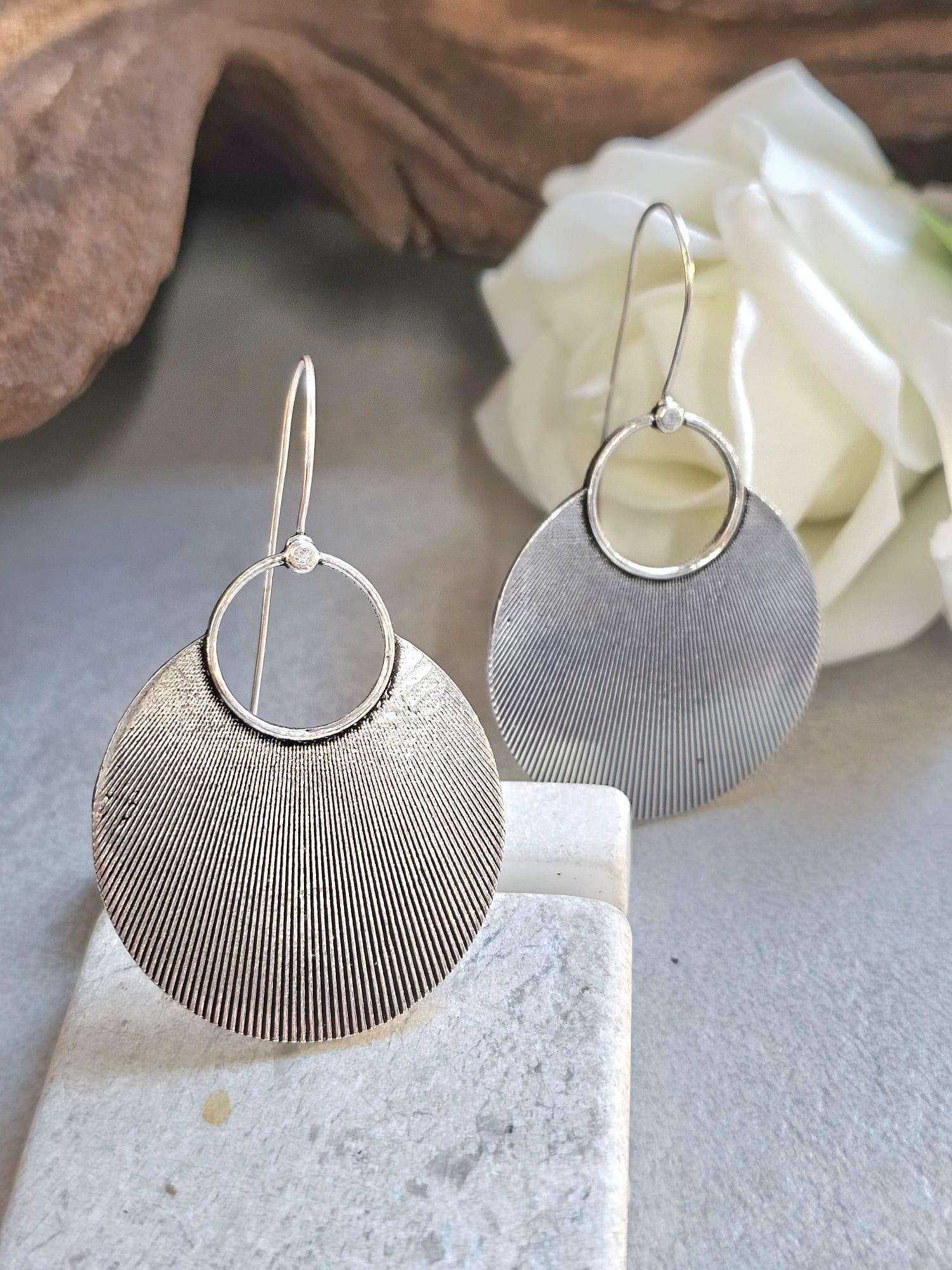 Silver plated boho earrings / Gift for her / Hypoallergenic nickel free jewelry / Bohemian