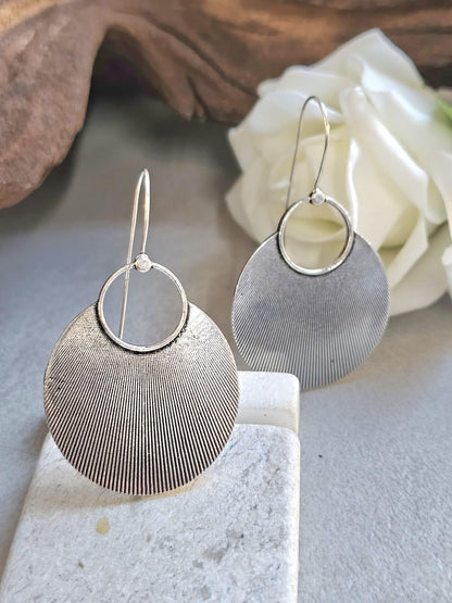 Silver plated boho earrings / Gift for her / Hypoallergenic nickel free jewelry / Bohemian