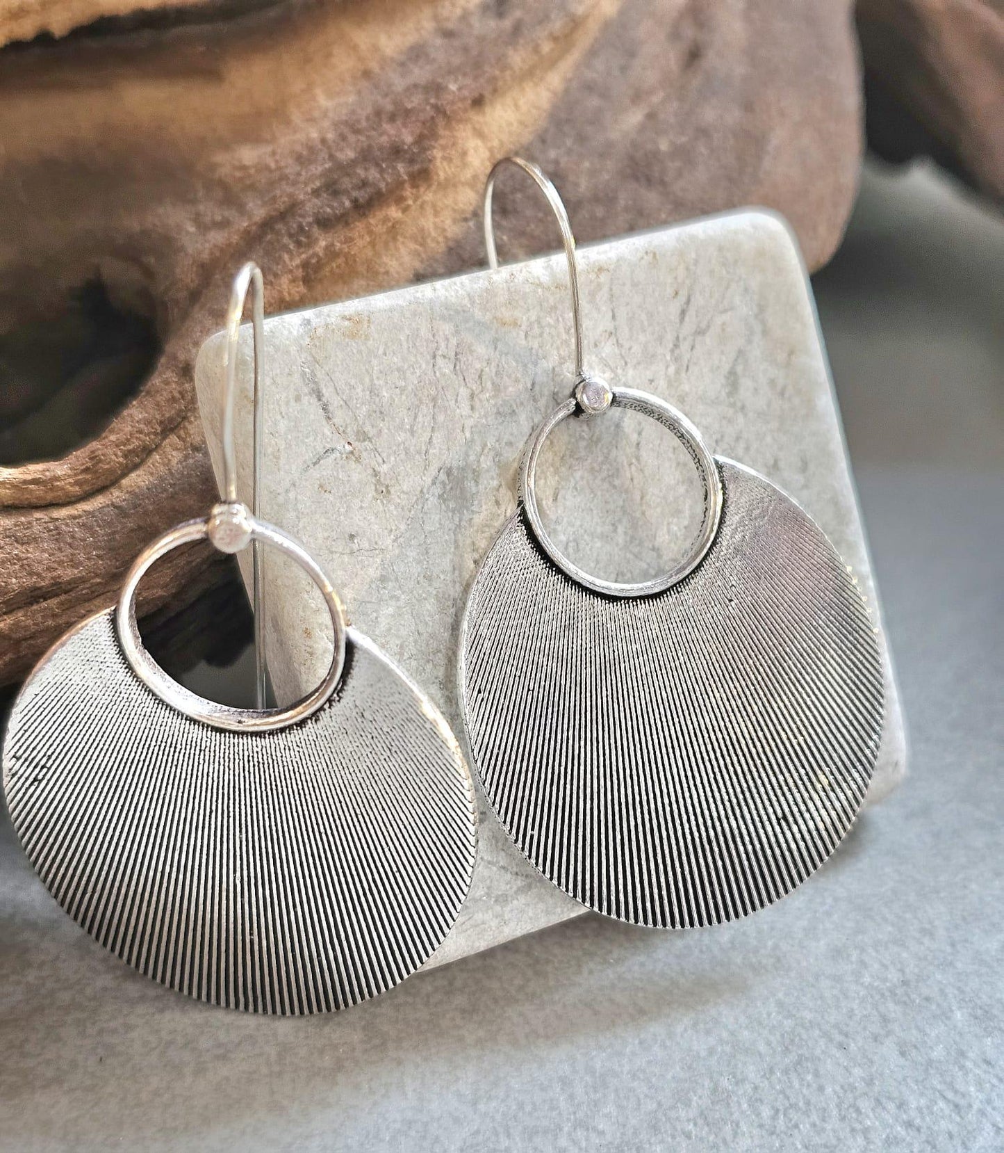 Silver plated boho earrings / Gift for her / Hypoallergenic nickel free jewelry / Bohemian