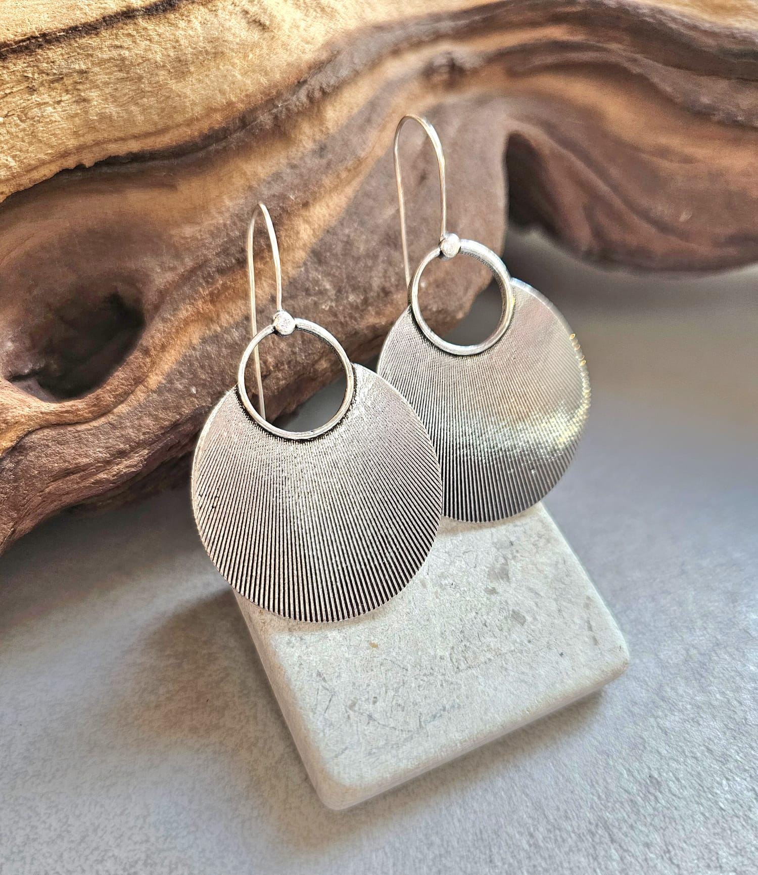 Silver plated boho earrings / Gift for her / Hypoallergenic nickel free jewelry / Bohemian