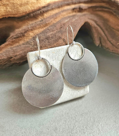 Silver plated boho earrings / Gift for her / Hypoallergenic nickel free jewelry / Bohemian