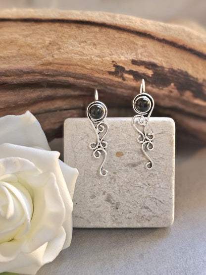 Silver plated boho earrings / Gift for her / wedding jewelry