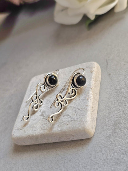 Silver plated boho earrings / Gift for her / wedding jewelry