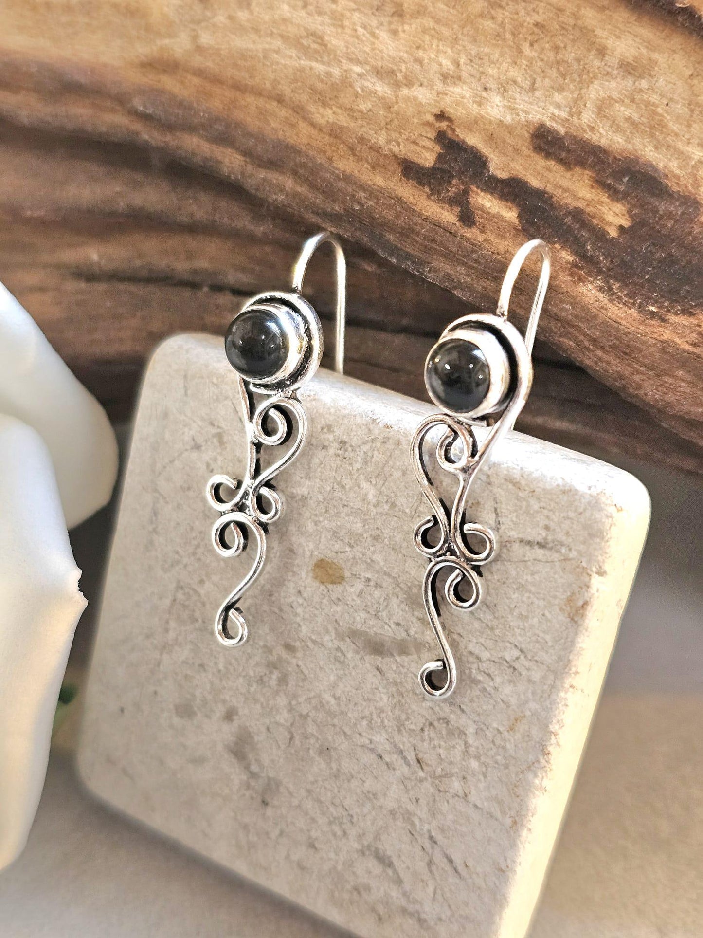 Silver plated boho earrings / Gift for her / wedding jewelry