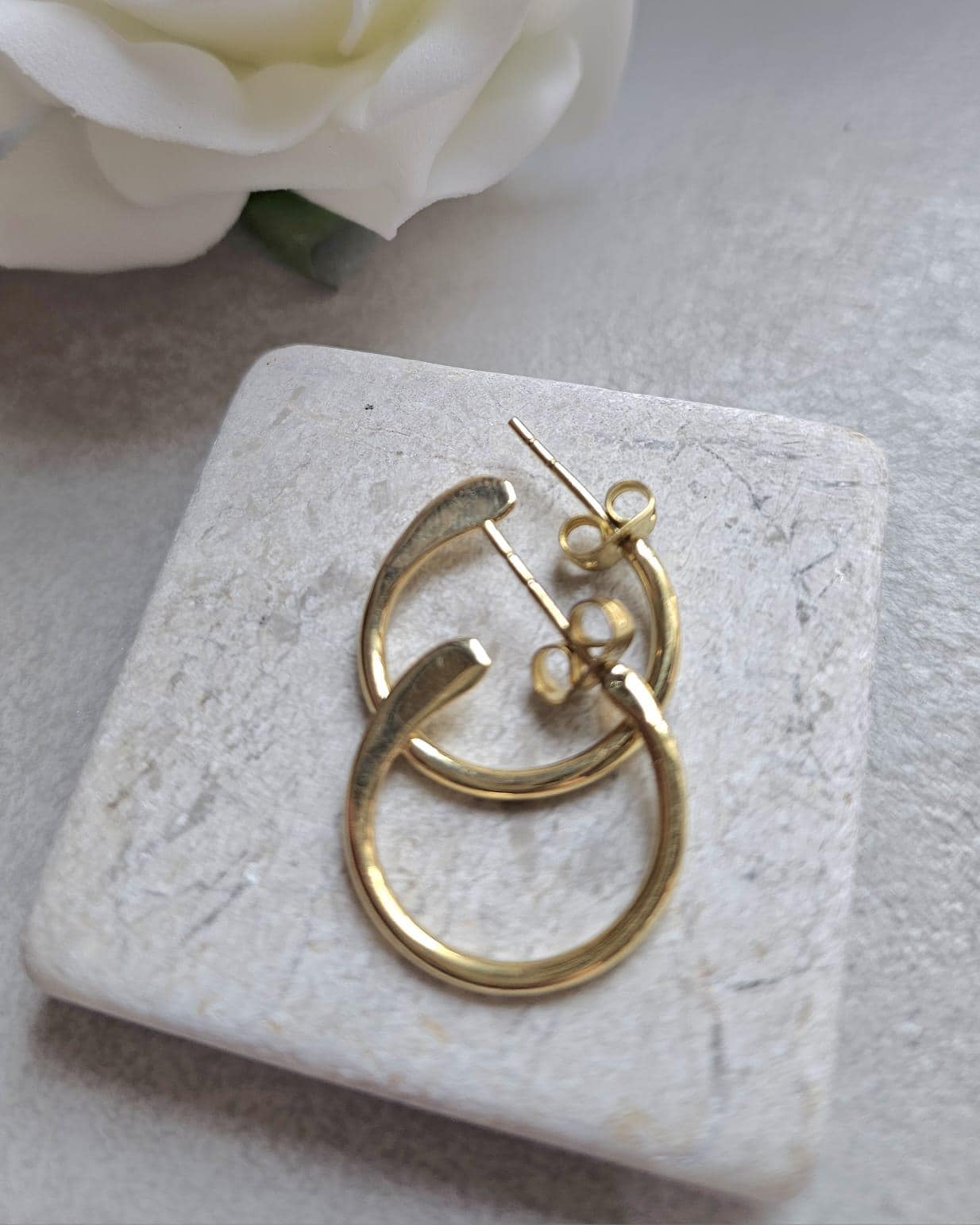 Brass simple hoop earrings / Minimalistic jewelry
