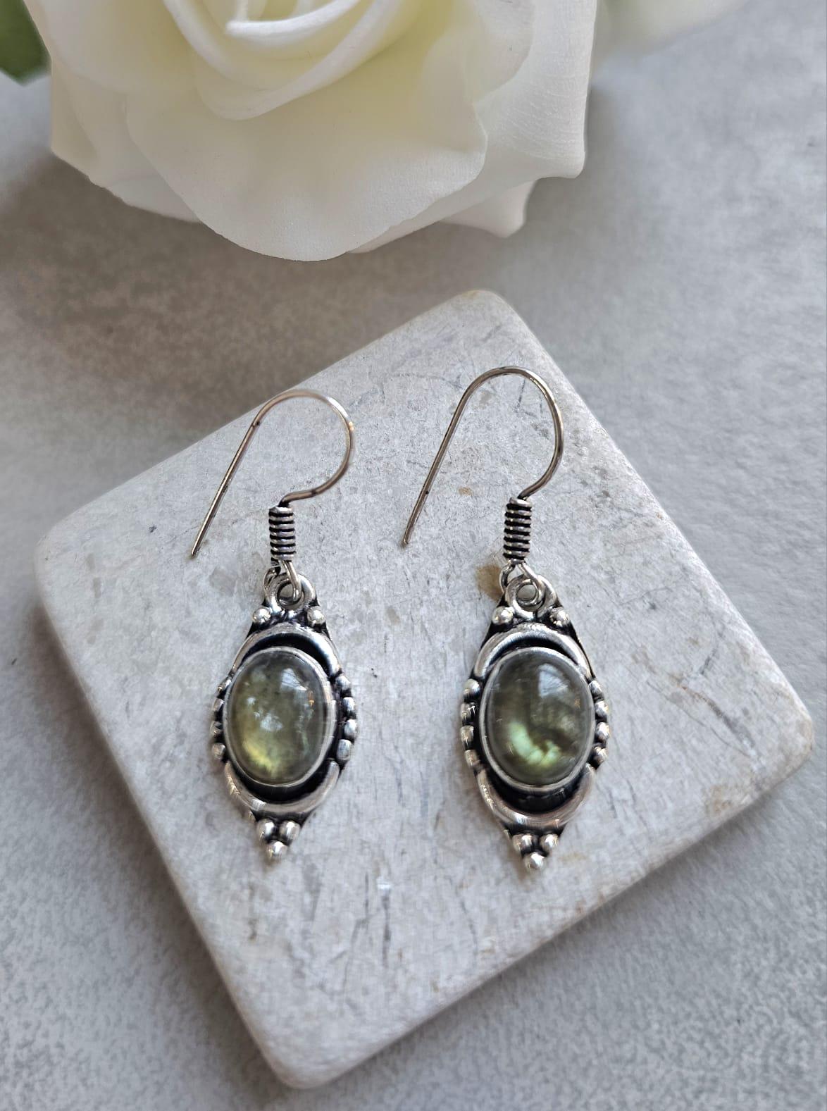 Dainty silver dangle earrings / Silver plated jewelry