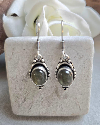 Dainty silver dangle earrings / Silver plated jewelry