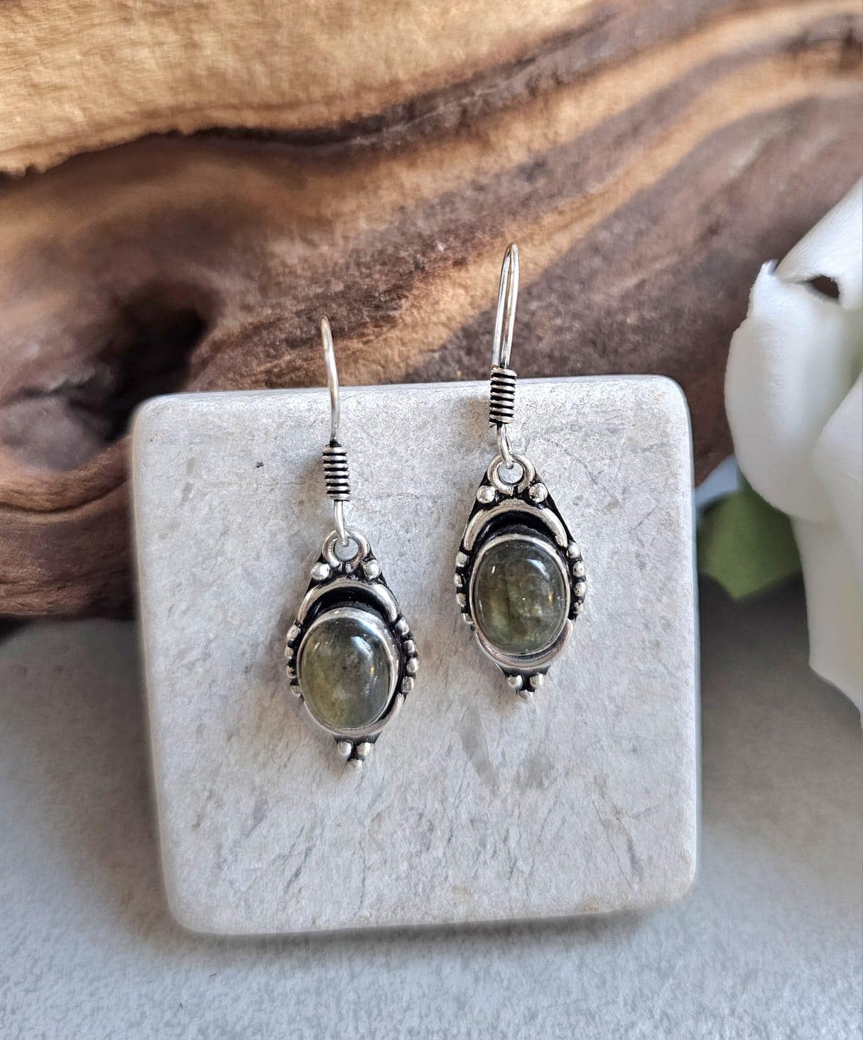 Dainty silver dangle earrings / Silver plated jewelry