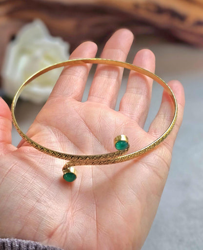 Raw Brass Textured Upper Arm Bracelet | Adjustable Boho Arm Cuff | Statement Jewellery