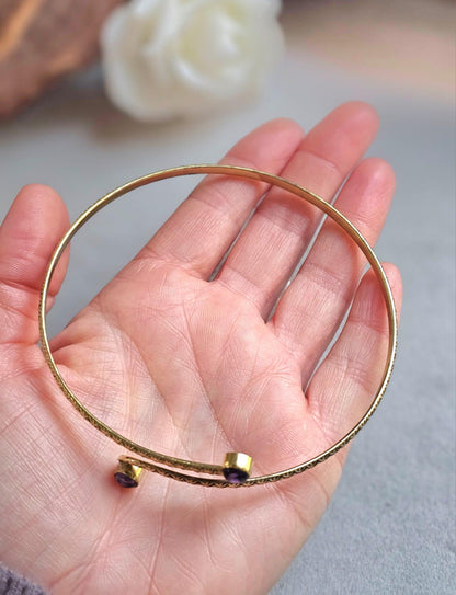 Raw Brass Textured Upper Arm Bracelet | Adjustable Boho Arm Cuff | Statement Jewellery