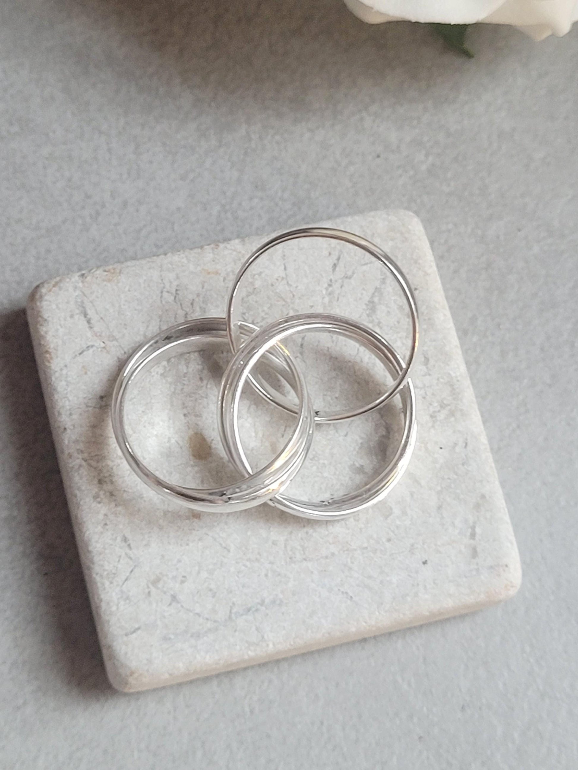 Silver Five Band Ring | Stacked Silver Ring | Minimal Bohemian Jewellery | Handmade Statement Ring