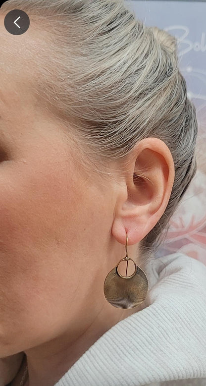 Brass boho earrings / Gift for her / Hypoallergenic nickel free jewelry