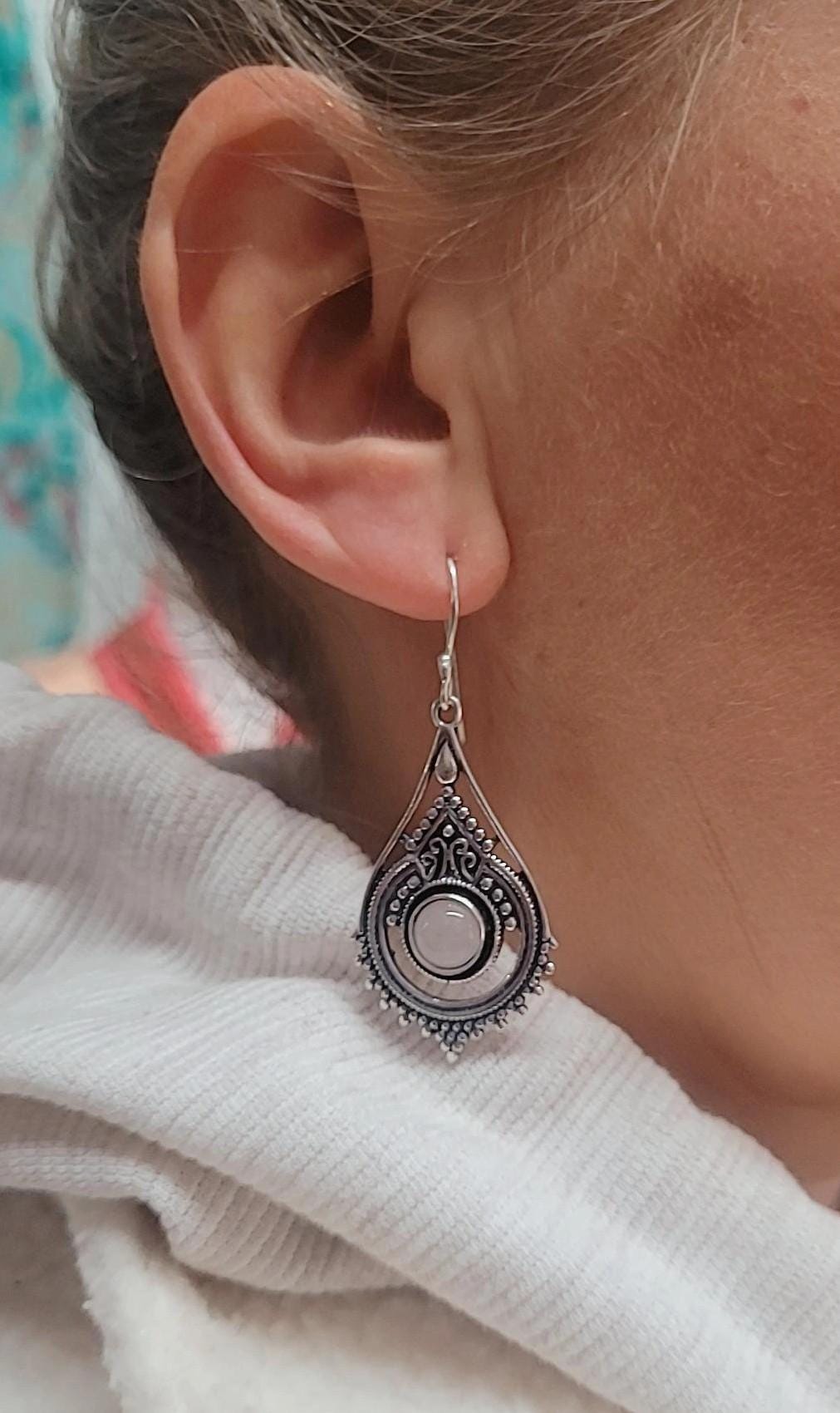 Silver earrings / Gift for her / Hypoallergenic jewelry