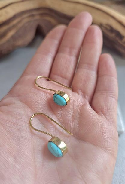 Silver plated dangle earrings / Gift for her / Minimalist jewelry